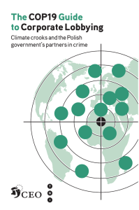 The COP19Guide to Corporate Lobbying