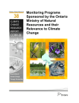 Monitoring programs sponsored by the Ontario Ministry of Natural