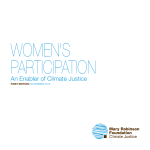 `Women`s Participation: An Enabler of Climate Justice`
