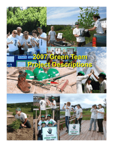 Green Team Projects 2007 - Conservation Corps Newfoundland