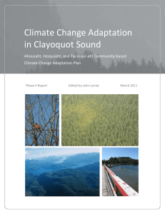 Climate Change Adaptation in Clayoquot Sound