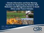 Climate Information and Early Warning Systems for