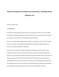 National development strategies and environment, a