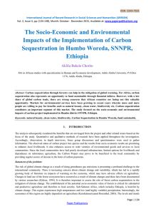 The Socio-Economic and Environmental Impacts of the
