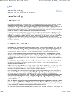 Paleoclimatology - Printer-friendly