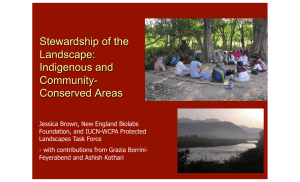 Jessica Brown: Indigenous and Community Conserved Areas