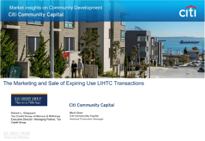 The Marketing and Sale of Expiring Use LIHTC Transactions