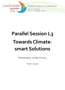 Parallel Session L3 Towards Climate