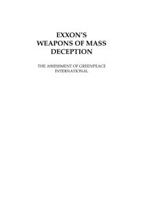 exxon`s weapons of mass deception