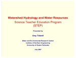 Watershed Hydrology and Water Resources Science Teacher