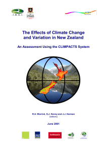 The Effects of Climate Change and Variation in New Zealand