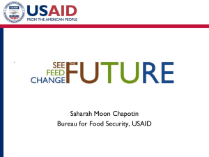 Saharah Moon Chapotin Bureau for Food Security, USAID