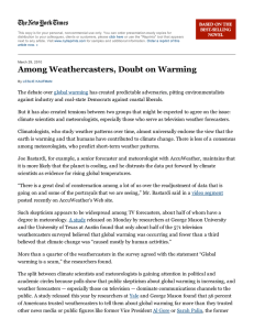 Kaufman_Among Weathercasters, Doubt on