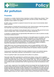 Air pollution  Preamble