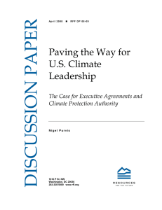DISCUSSION PAPER Paving the Way for U.S. Climate