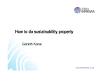 How to do sustainability properly Gareth Kane www.terrainfirma.co.uk