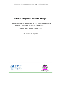 What is dangerous climate change?