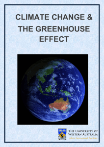 Climate change and the greenhouse effect