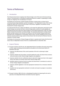 Terms of Reference - Department of Environment, Land, Water and