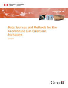 Data Sources and Methods for the Greenhouse Gas Emissions