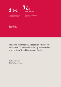 Providing International Adaptation Finance for Vulnerable