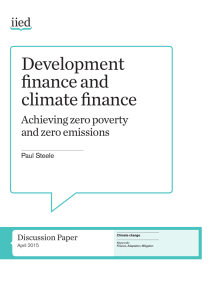Development finance and climate finance - IIED