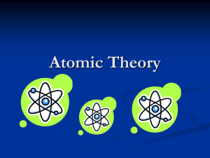 Atomic Theory Notes