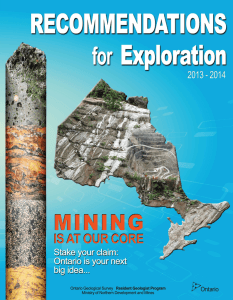 Recommendations for Exploration 2013-2014