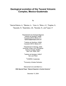 Geological evolution of the Tacaná Volcanic Complex, Mexico