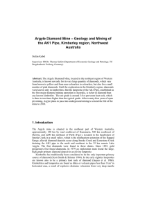 Argyle Diamond Mine – Geology and Mining of the AK1 Pipe