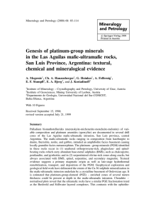 Genesis of platinum-group minerals in the Las Aguilas mafic