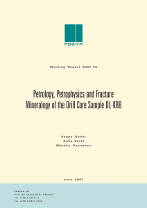 Petrology, Petrophysics and Fracture Mineralogy of the Drill Core Sample OL-KR8