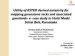 Utility of ASTER derived emissivity for mapping greenstone rocks
