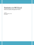 Statistics in MS Excel