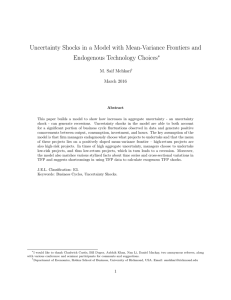 Uncertainty Shocks in a Model with Mean