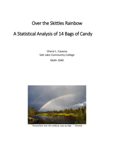 Over the Skittles Rainbow A Statistical Analysis of 14 Bags of Candy