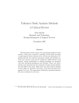 Tolerance Stack Analysis Methods A Critical Review