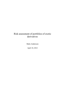 Risk assessment of portfolios of exotic derivatives