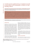 Cardiovascular manifestations of anabolic steroids in association