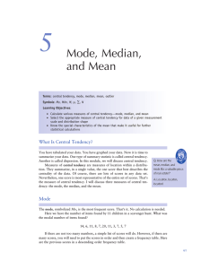 5 Mode, Median, and Mean ∑