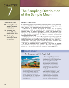 7 The Sampling Distribution of the Sample Mean