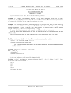 Warm-up Worksheet #1