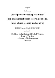 Laser power beaming feasibility: non-mechanical beam steering
