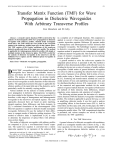 Transfer Matrix Function (tmf) For Wave Propagation In Dielectric