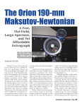 The Orion 190-mm Maksutov-Newtonian