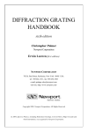 Diffraction Grating Handbook