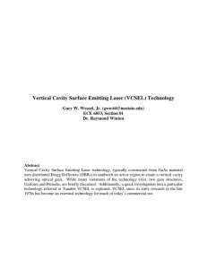 Vertical Cavity Surface Emitting Laser (VCSEL) Technology