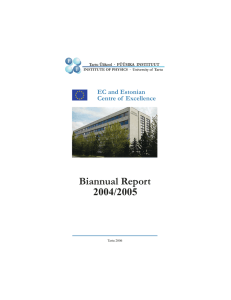 Biannual Report 2004/2005 - Software Science Laboratory