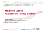 Magneto Optics - QIOPTIQ Lecture Forum