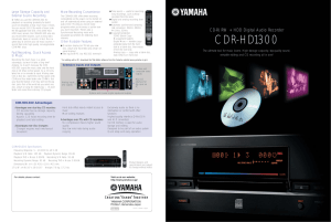 CDR-HD1300 - Yamaha Downloads